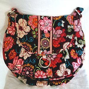 Vera Bradley Women’s Dark Pink Floral Paisley Bag with Wallet